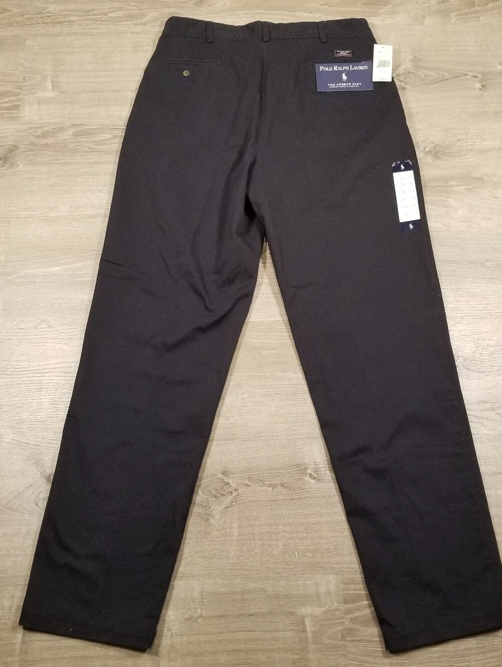 Vintage Polo Ralph Lauren Andrew Pant Mens 36x34 Navy Blue Pleated Deadstock NWT
